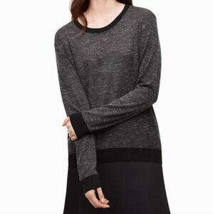 Wilfred Aritzia long sleeve knit tee grey black super soft  small